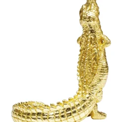 KARE Design Deko & Geschenkartikel-Deko Figur Alligator Gold 39Cm