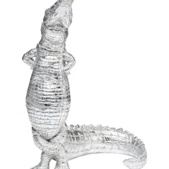 KARE Design Deko & Geschenkartikel-Deko Figur Alligator Silber 39Cm