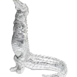 KARE Design Deko & Geschenkartikel-Deko Figur Alligator Silber 39Cm