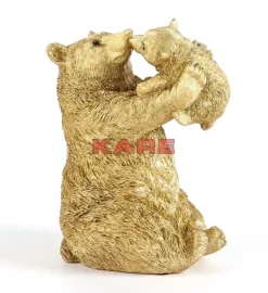 KARE Design Deko & Geschenkartikel-Deko Figur Bear Lucky Mom Gold 27Cm