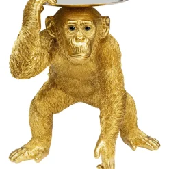 KARE Design Deko & Geschenkartikel-Deko Figur Butler Playing Chimp Gold 52Cm