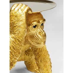 KARE Design Deko & Geschenkartikel-Deko Figur Butler Playing Chimp Gold 52Cm