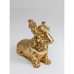 KARE Design Deko & Geschenkartikel-Deko Figur Coiffed Dog Gold 52Cm