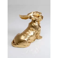 KARE Design Deko & Geschenkartikel-Deko Figur Coiffed Dog Gold 52Cm
