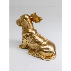KARE Design Deko & Geschenkartikel-Deko Figur Coiffed Dog Gold 52Cm