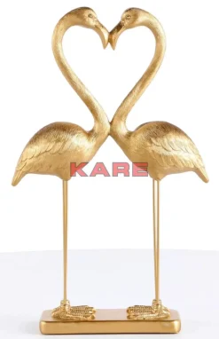 KARE Design Deko & Geschenkartikel-Deko Figur Flamingo Love Gold 63Cm