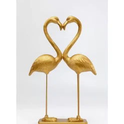 KARE Design Deko & Geschenkartikel-Deko Figur Flamingo Love Gold 63Cm