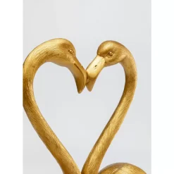 KARE Design Deko & Geschenkartikel-Deko Figur Flamingo Love Gold 63Cm