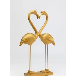 KARE Design Deko & Geschenkartikel-Deko Figur Flamingo Love Gold 63Cm