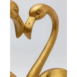 KARE Design Deko & Geschenkartikel-Deko Figur Flamingo Love Gold 39Cm