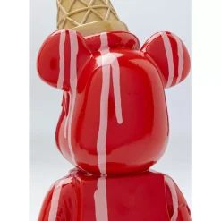KARE Design Deko & Geschenkartikel-Deko Figur Gelato Bear Rot 40Cm