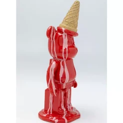 KARE Design Deko & Geschenkartikel-Deko Figur Gelato Bear Rot 40Cm