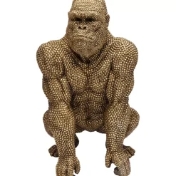 KARE Design Deko & Geschenkartikel-Deko Figur Gorilla Gold 80Cm