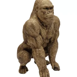 KARE Design Deko & Geschenkartikel-Deko Figur Gorilla Gold 80Cm