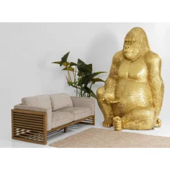 KARE Design Deko & Geschenkartikel-Deko Figur Gorilla Gold Xxl 249