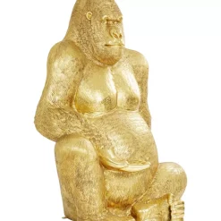 KARE Design Deko & Geschenkartikel-Deko Figur Gorilla Gold Xl 180