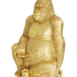 KARE Design Deko & Geschenkartikel-Deko Figur Gorilla Gold Xl 180