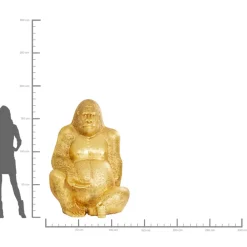 KARE Design Deko & Geschenkartikel-Deko Figur Gorilla Gold Xl 180