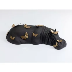 KARE Design Deko & Geschenkartikel-Deko Figur Hippo Butterflies 35Cm