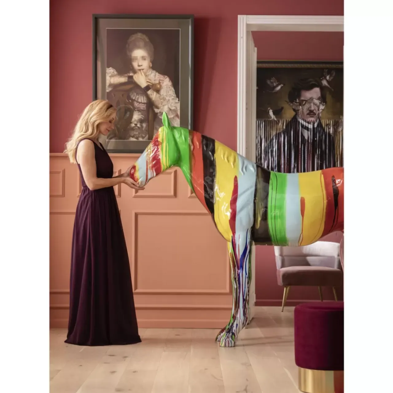 KARE Design Deko & Geschenkartikel-Deko Figur Horse Colore