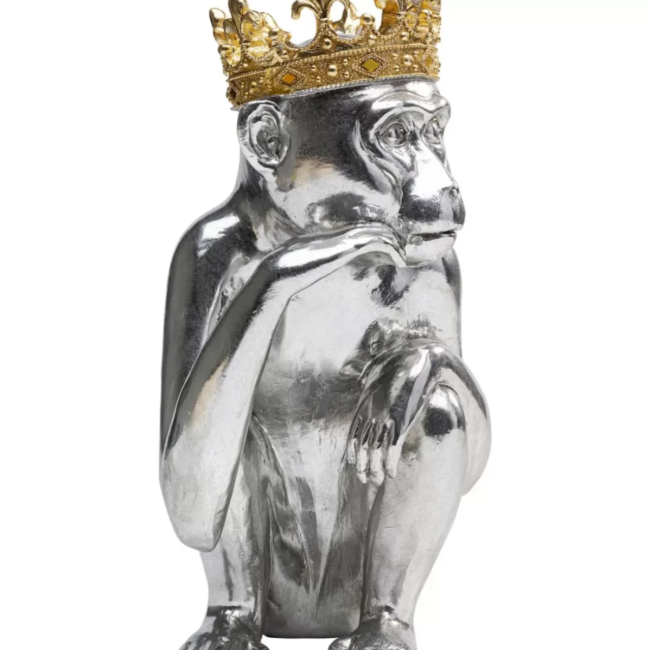 KARE Design Deko & Geschenkartikel-Deko Figur King Lui Silber 35
