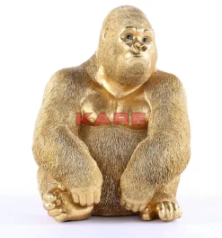 KARE Design Deko & Geschenkartikel-Deko Figur Monkey Gorilla Side Medium Gold