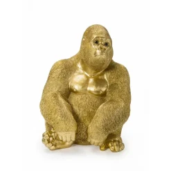 KARE Design Deko & Geschenkartikel-Deko Figur Monkey Gorilla Side Medium Gold