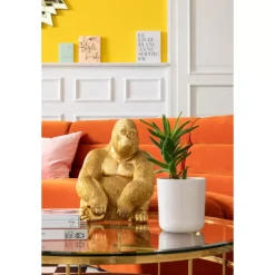 KARE Design Deko & Geschenkartikel-Deko Figur Monkey Gorilla Side Medium Gold