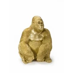 KARE Design Deko & Geschenkartikel-Deko Figur Monkey Gorilla Side Xl Gold