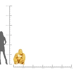 KARE Design Deko & Geschenkartikel-Deko Figur Monkey Gorilla Side Xl Gold