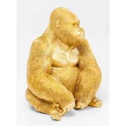 KARE Design Deko & Geschenkartikel-Deko Figur Monkey Gorilla Side Xl Gold