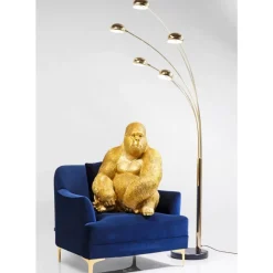 KARE Design Deko & Geschenkartikel-Deko Figur Monkey Gorilla Side Xl Gold