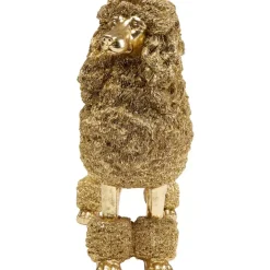 KARE Design Deko & Geschenkartikel-Deko Figur Mrs Poodle Gold 34Cm