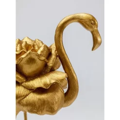 KARE Design Deko & Geschenkartikel-Deko Figur Rose Flamingo Gold 42Cm