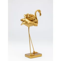 KARE Design Deko & Geschenkartikel-Deko Figur Rose Flamingo Gold 42Cm