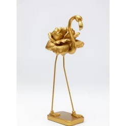 KARE Design Deko & Geschenkartikel-Deko Figur Rose Flamingo Gold 42Cm