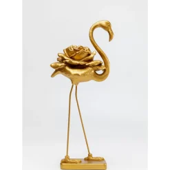 KARE Design Deko & Geschenkartikel-Deko Figur Rose Flamingo Gold 63Cm