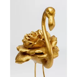KARE Design Deko & Geschenkartikel-Deko Figur Rose Flamingo Gold 63Cm