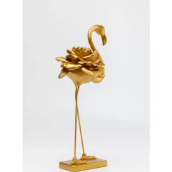 KARE Design Deko & Geschenkartikel-Deko Figur Rose Flamingo Gold 63Cm
