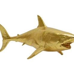 KARE Design Deko & Geschenkartikel-Deko Figur Shark Henry Gold 106Cm