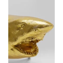 KARE Design Deko & Geschenkartikel-Deko Figur Shark Henry Gold 106Cm