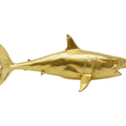 KARE Design Deko & Geschenkartikel-Deko Figur Shark Henry Gold 106Cm