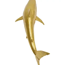 KARE Design Deko & Geschenkartikel-Deko Figur Shark Henry Gold 106Cm