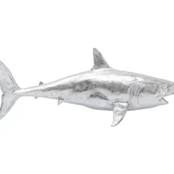 KARE Design Deko & Geschenkartikel-Deko Figur Shark Henry Silber 106Cm