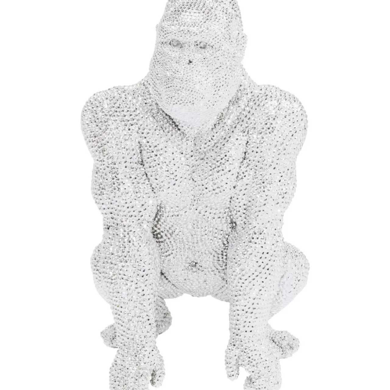 KARE Design Deko & Geschenkartikel-Deko Figur Shiny Gorilla Silber 80Cm