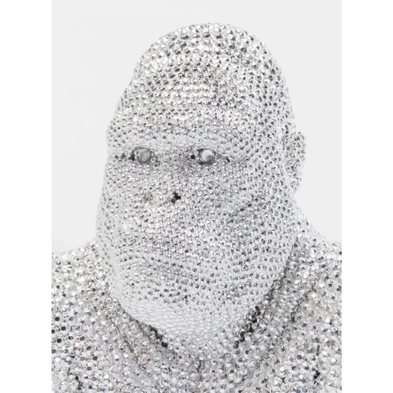 KARE Design Deko & Geschenkartikel-Deko Figur Shiny Gorilla Silber 80Cm