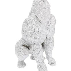 KARE Design Deko & Geschenkartikel-Deko Figur Shiny Gorilla Silber 80Cm