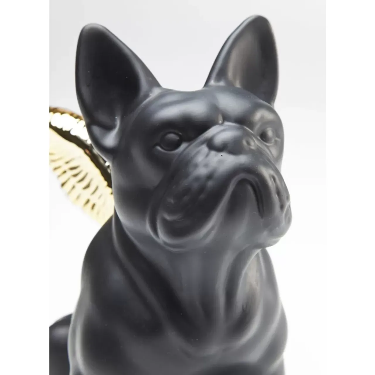 KARE Design Deko & Geschenkartikel-Deko Figur Sitting Angel Dog Gold-Schwarz