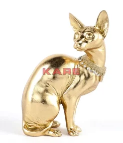 KARE Design Deko & Geschenkartikel-Deko Figur Sitting Cat Audrey Gold 27Cm