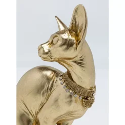 KARE Design Deko & Geschenkartikel-Deko Figur Sitting Cat Audrey Gold 27Cm